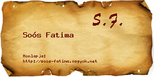 Soós Fatima névjegykártya